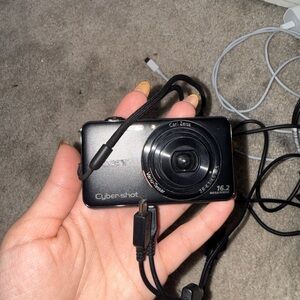 Sony Black Cyber-shot Compact Digital Camera with Wrist Strap